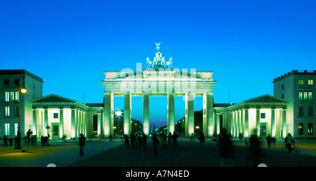 Germany Berlin Brandenburg gate at dusk Brandenburger Tor Stock Photo