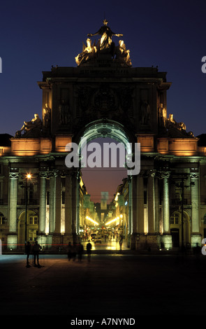 Portugal, Estramadura Province, Lisbon, Baixa District, Praca do Comercio (Trade Square) Stock Photo