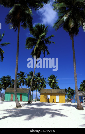 Dominican Republic, Saona island, Mano Juan, fishing village Stock Photo