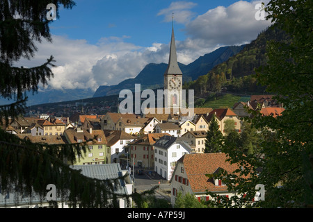 Skyline, Chur, Graubunden, Switzerland Stock Photo