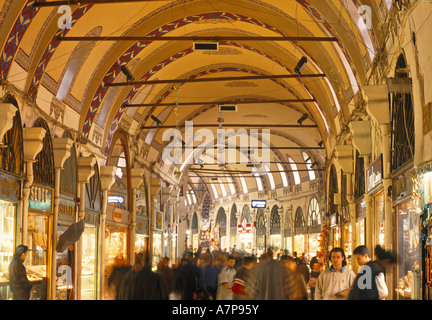 Turkey Istanbul Interior of the Grand Bazaar Pottery stall Stock Photo ...