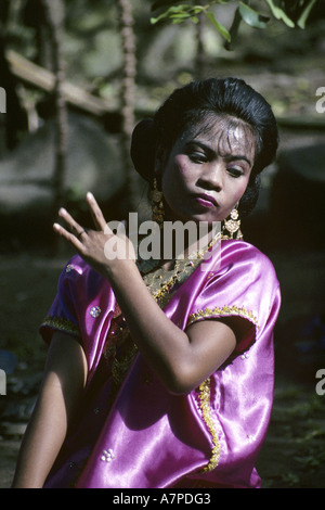 woman dancing, Indonesia Stock Photo