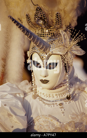 White Unicorn Carnival Mask, Venice (Italy Stock Photo - Alamy