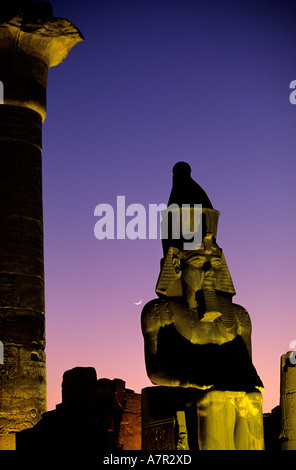 Egypt, Luxor, Luxor temple, colossal statue of Ramses II at the Stock ...