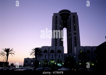 Libya, Tripoli, the modern Al Fatah business tower Stock Photo