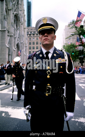 Columbus Day Parade on 5th Avenue in New York CIty. With recent attacks ...