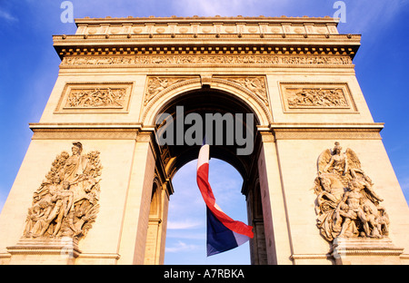 France, Paris, Arc de Triomphe Stock Photo