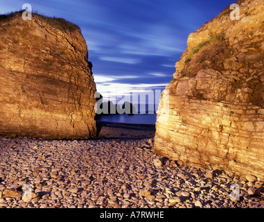Entrance to Byers Hole on the South Tyneside coastline in the North East of England. Stock Photo