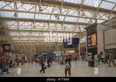 Passengers in Charing Cross Railway Station London  GB UK Stock Photo