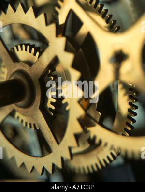 Close-up of cog wheels Stock Photo