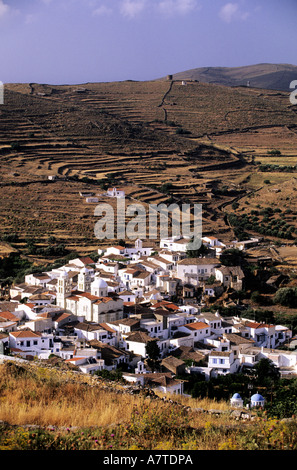 Greece, Cyclades Islands, Kythnos Island, the picturesque village of Driopida Stock Photo