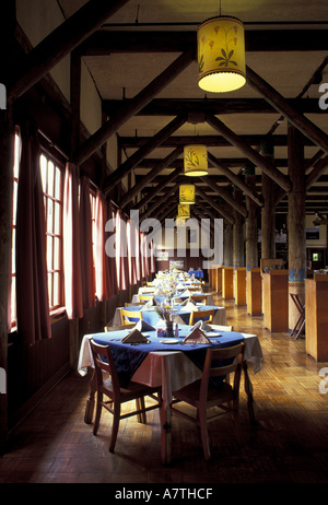 North America, USA, Washington, Mt. Rainier National Park. dining room at Paradise Inn. fall Stock Photo