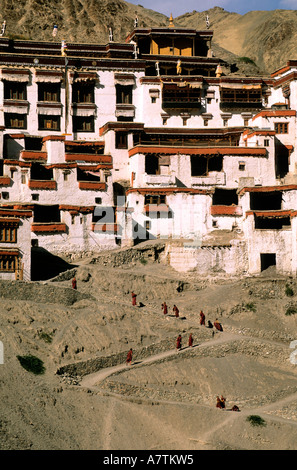 India, Jammu and Kashmir State, Ladakh region, Rizong monastery Stock Photo