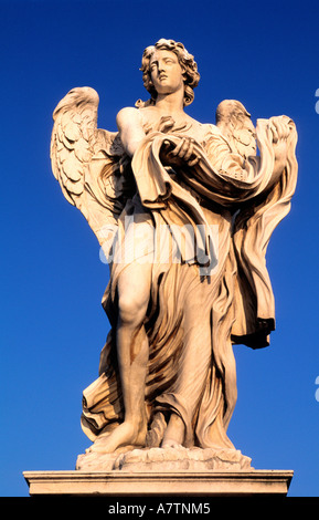 Italy, Lazio, Rome, Bernini's angels on the bridge of Sant'Angelo Stock Photo