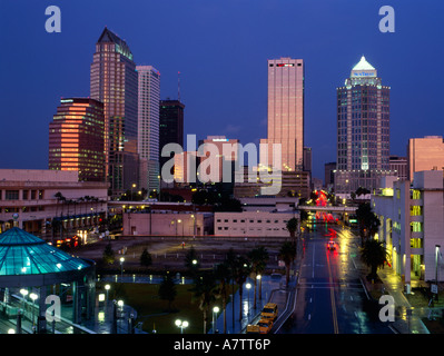 Downtown Tampa, Florida, USA at night Stock Photo