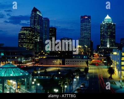 Downtown Tampa, Florida, USA at night Stock Photo