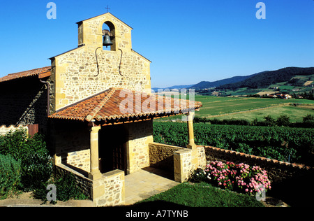 France, Rhone, Beaujolais region, chapel of Vindry Stock Photo