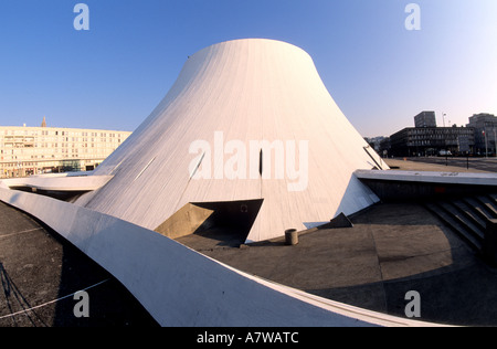 France, Seine Maritime, Le Havre, Volcano, Oscar Niemeyer's Space Stock Photo