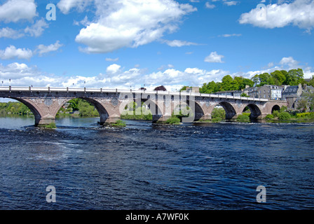 Tay Bridge, Perth City  XPL 6388 Stock Photo