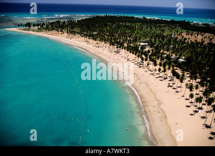 Puerto Rico, Luquillo beach (aerial view) Stock Photo