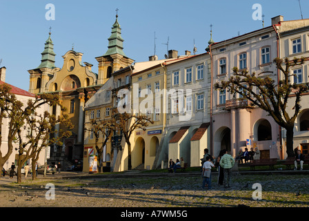 Historic old town of Przemysl, city square, Poland Stock Photo