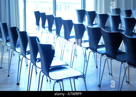 Rows of Chairs in a Conference-Room Stock Photo