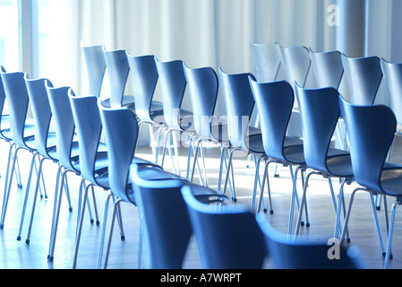 Rows of Chairs in a Conference-Room Stock Photo