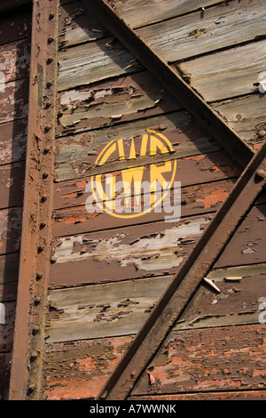 Vintage goods wagon Great Western Railway train at Didcot Railway Centre May 2007 JMH2815 Stock Photo