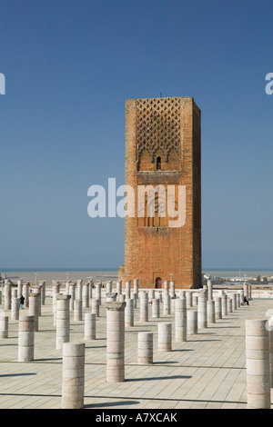 MOROCCO, Rabat: Hassan Tower / Le Tour Hassan (b.1195) Stock Photo