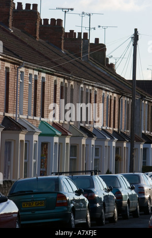 Terraced houses in Swindon Stock Photo