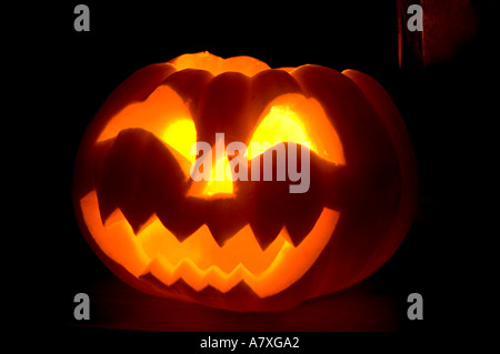 pumpkin blue eyes halloween moody scary dark dramatic orange pumpkin halloween jack o lantern moody dark scary evil halloween oc Stock Photo