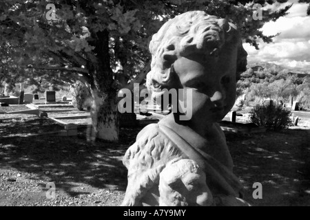 Cemetary ghosts in infrared photo Stock Photo