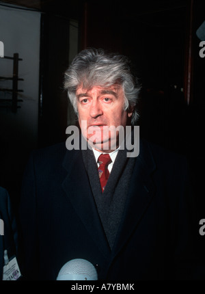 Former Bosnian Serb President Radovan Karadzic was a psychiatrist and poet from Sarajevo before the war. Stock Photo