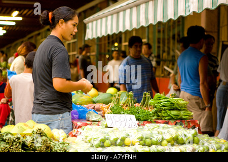 Marche de Papeete (market) Papeete, Tahiti, French Polynesia Stock Photo