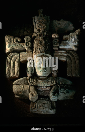 Royal Maya Tomb II, Corn God, David Webser, Sepulturas, Copan, Honduras Stock Photo