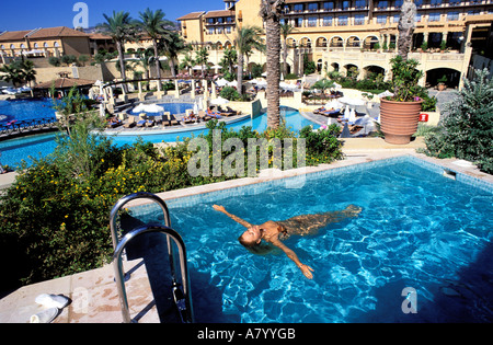 Cyprus, Pafos District, Pafos city, Elysium Hotel, private pool in a Royal suite Stock Photo