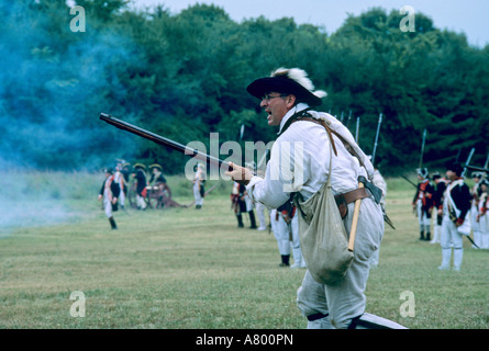 American History, Fort Frederick, Maryland,  Revolutionary War reenactment. Stock Photo