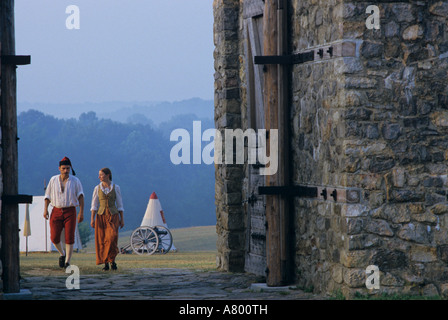 Patowmack Canal, Fort Frederick, Maryland, Revolutionary War re-enactment. Stock Photo