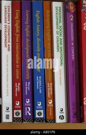 University degree course study academic guide text books Stock Photo