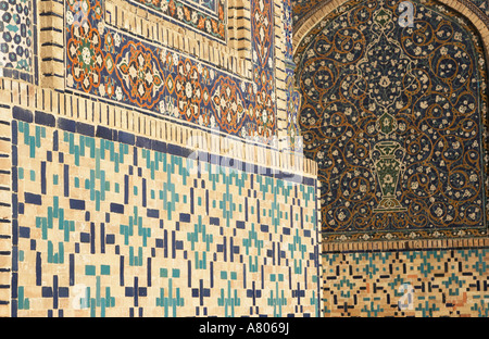 Detail Of Tiles On Mir-i-Arab Medressa Stock Photo