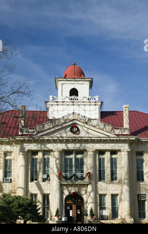 USA, TEXAS, Hill Country, Johnson City: Blanco County Courthouse Stock Photo