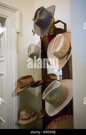 USA, TEXAS, San Antonio: Texas Ranger Museum Cowboy Hats Stock Photo