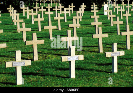 France, Meuse, Verdun, Faubourg Pave, 5000 soldiers military cemetery of the first World War (1914 1918) Stock Photo