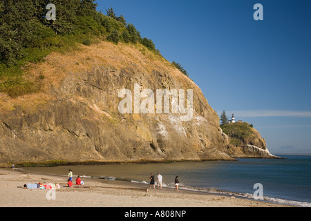 WA, Cape Disappointment SP, Cape Disappointment lighthouse; 1856 Stock ...