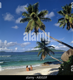 La Digue, Anse Banane beach, the Seychelles, Indian Ocean Stock Photo