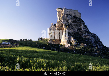 Italy, Sicily, Mussomeli, Manfredonico castle Stock Photo