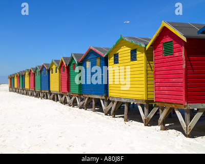 Muizenberg Beach Huts Stock Photo