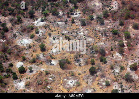 Rumbek South Sudan from the plane Stock Photo