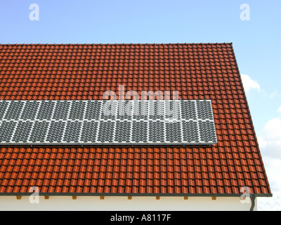 SOLAR electric panel power solar panel house Stock Photo