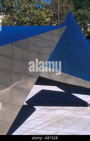 PAVED ENTRANCE TO ADELAIDE FESTIVAL CENTRE KING WILLIAM ROAD ADELAIDE SOUTH AUSTRALIA SHOWING DETAIL OF STAR SCULPTURES Stock Photo